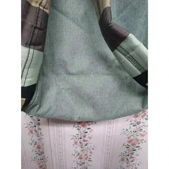 Himawari Green/Brown Canvas Backpack Travel School Computer USB Charging Port - Picture 7 of 12